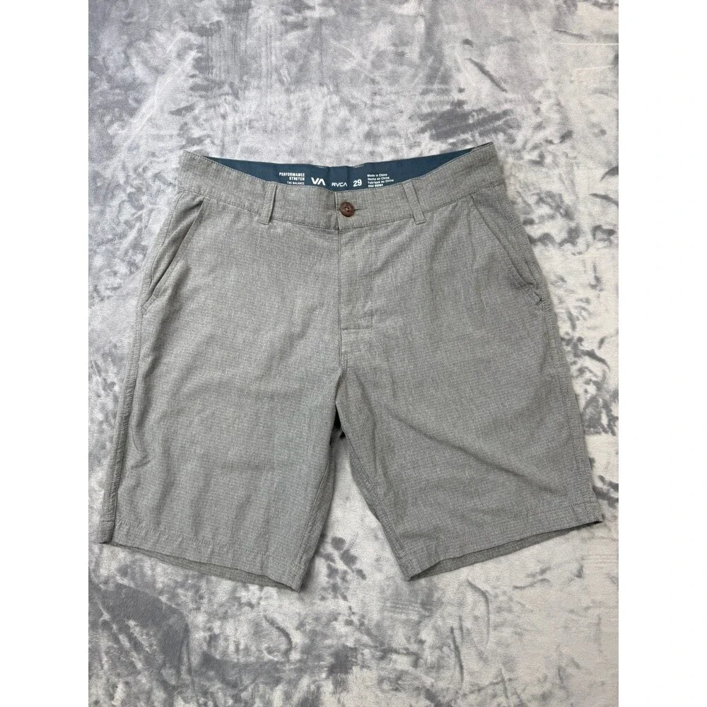 RVCA Performance Stretch Men’s Gray Size 29 Board Shorts Beach Pool